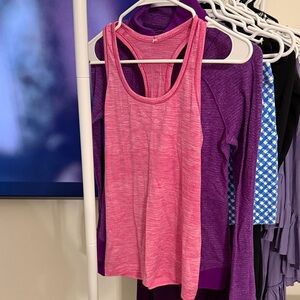 Lululemon Women's Pink Racerback Tank Top - Lightweight Active Layer